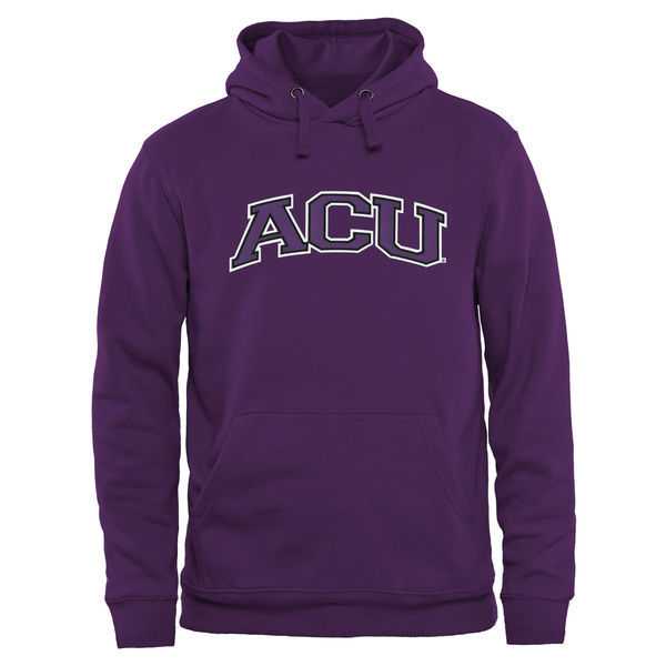 Men's Abilene Christian University Wildcats Arch Name Pullover Hoodie - Purple,We sell and wholesale Men's Abilene Christian University Wildcats Arch Name Pullover Hoodie - Purple on line form chian!